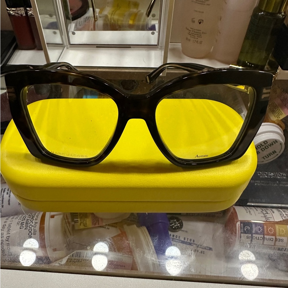 Marc Jacobs Black Eyeglasses with Yellow Case